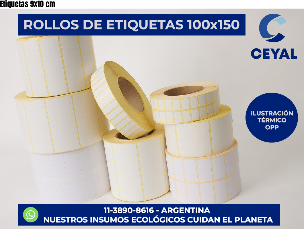 Etiquetas 9×10 cm