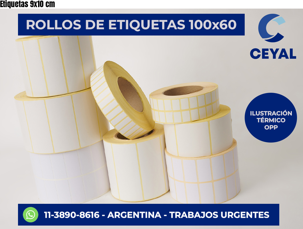 Etiquetas 9×10 cm