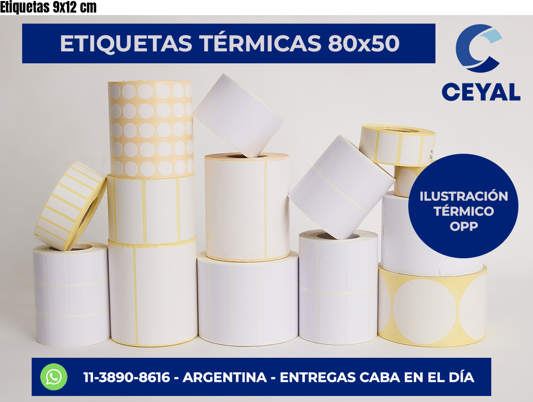 Etiquetas 9×12 cm