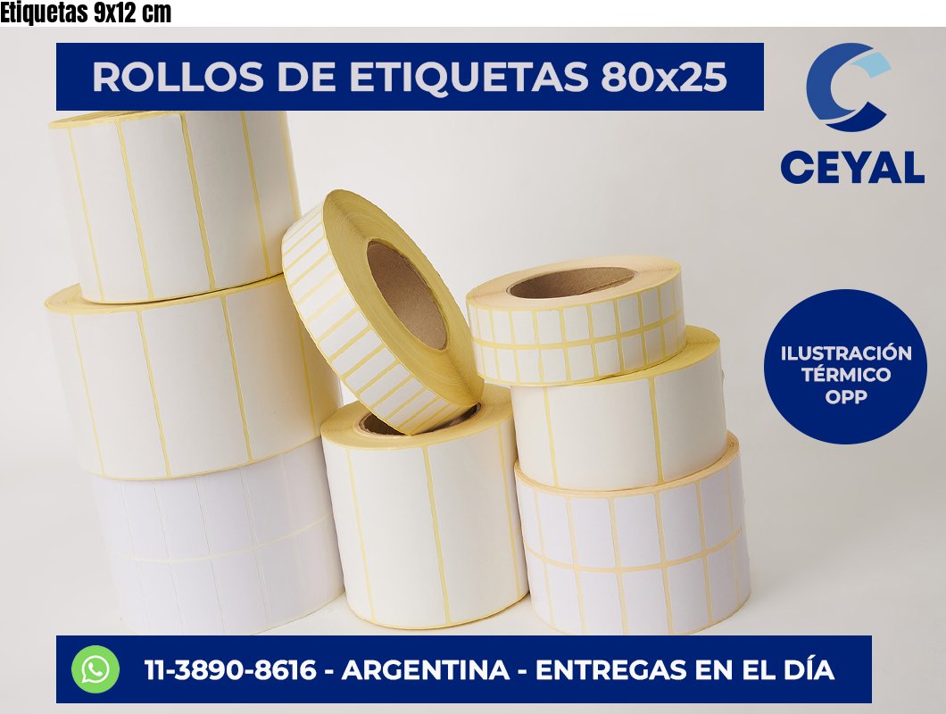 Etiquetas 9×12 cm