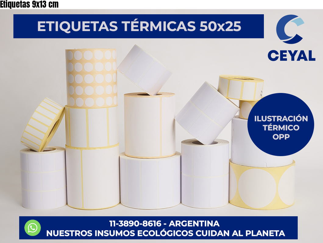 Etiquetas 9×13 cm
