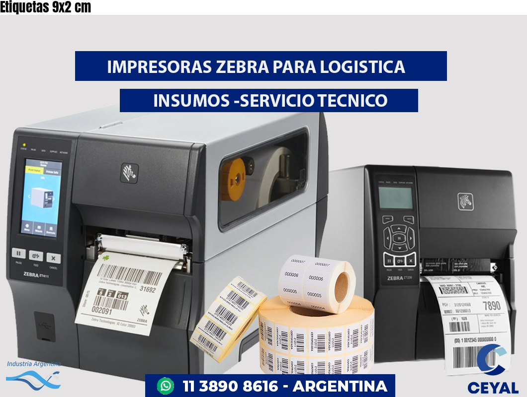 Etiquetas 9x2 cm
