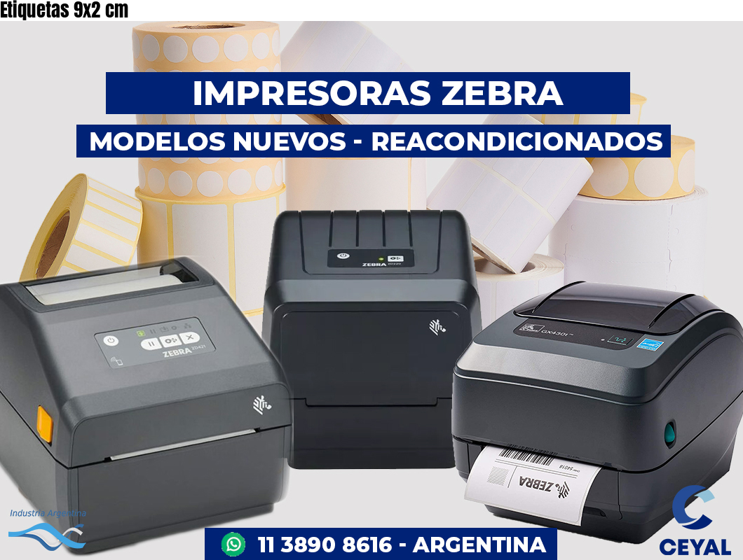 Etiquetas 9x2 cm