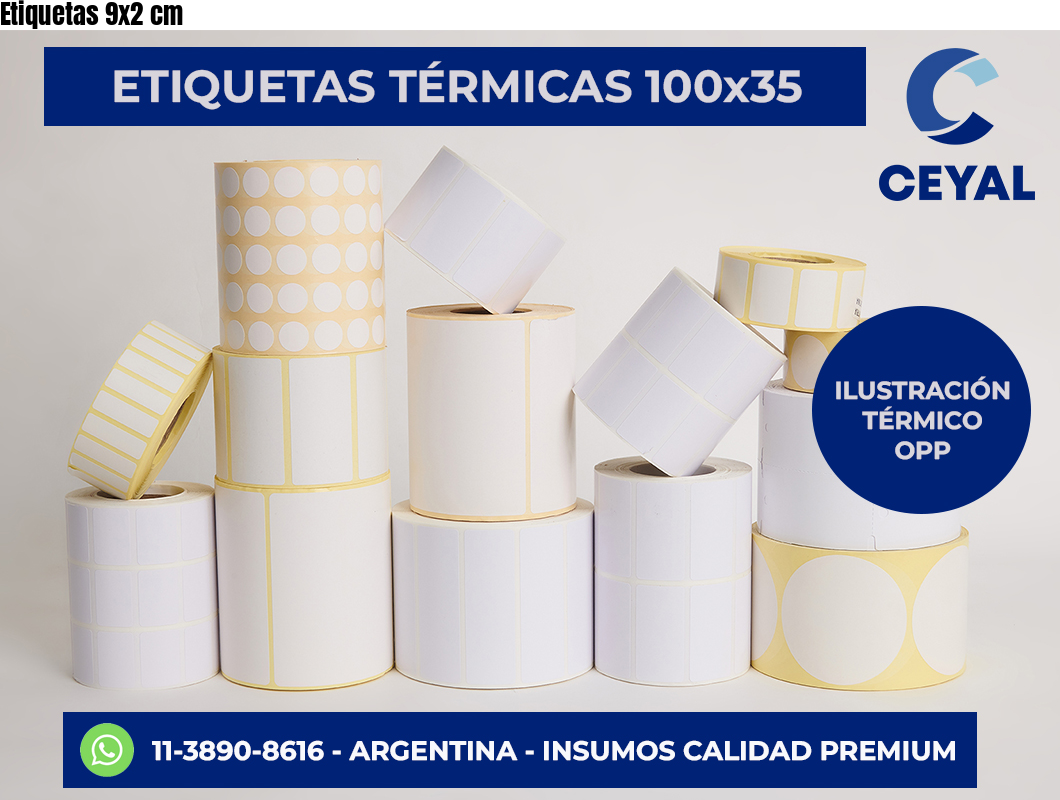 Etiquetas 9×2 cm