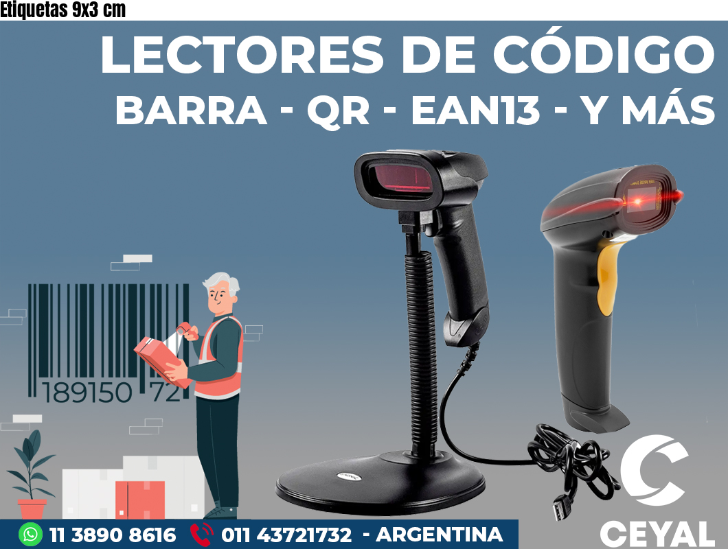 Etiquetas 9x3 cm