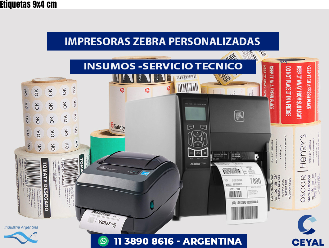 Etiquetas 9x4 cm