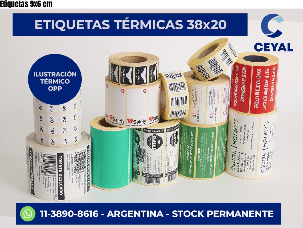Etiquetas 9×6 cm