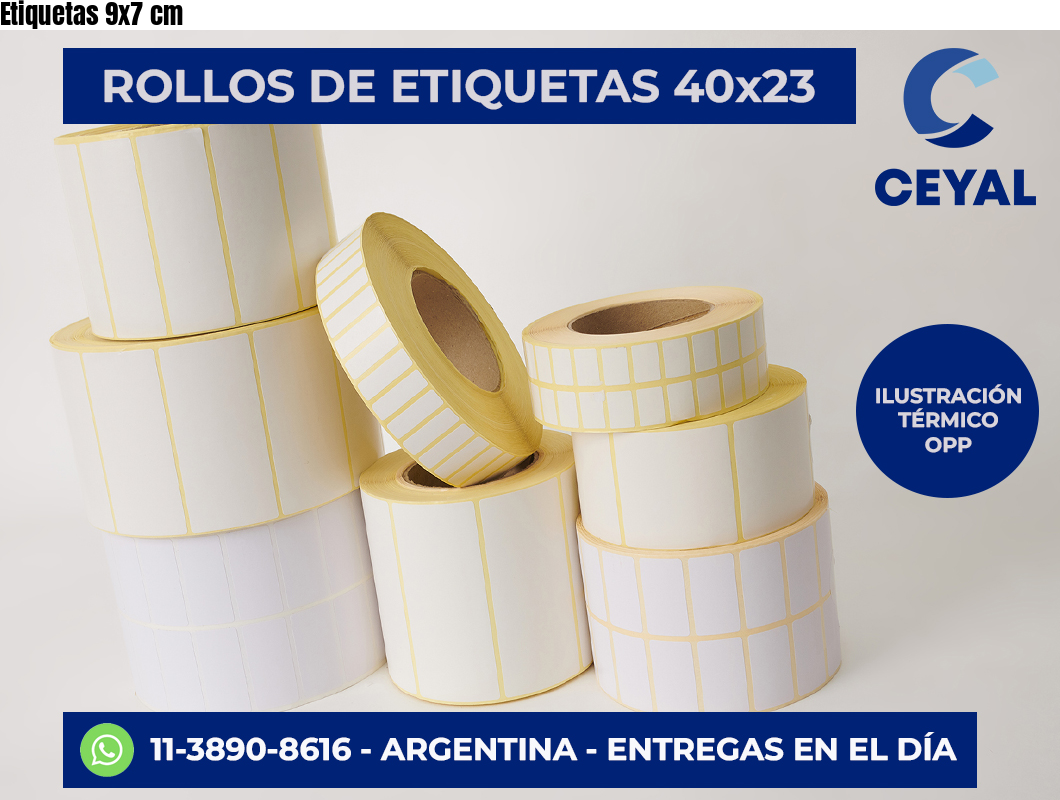 Etiquetas 9×7 cm