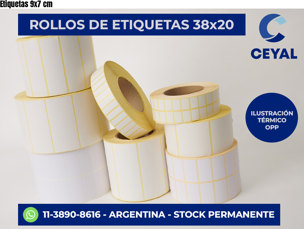 Etiquetas 9×7 cm