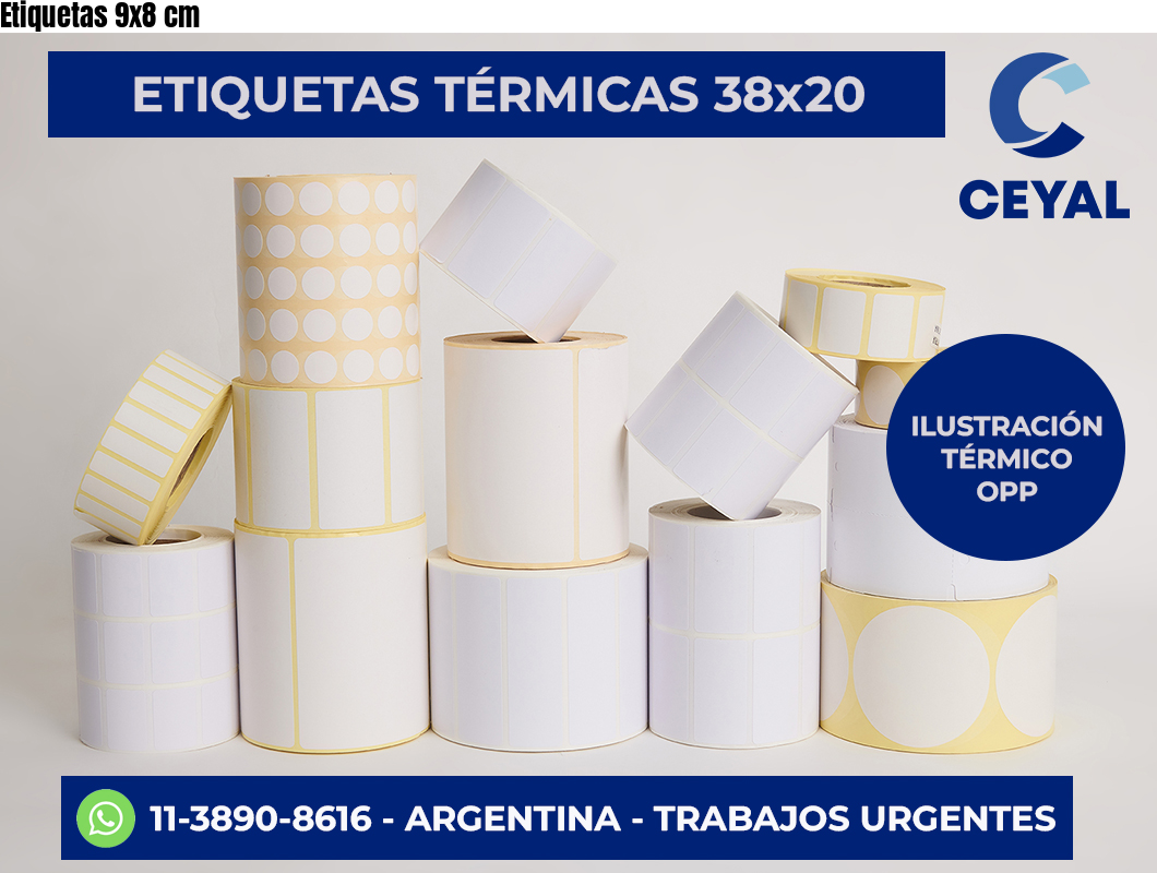 Etiquetas 9×8 cm