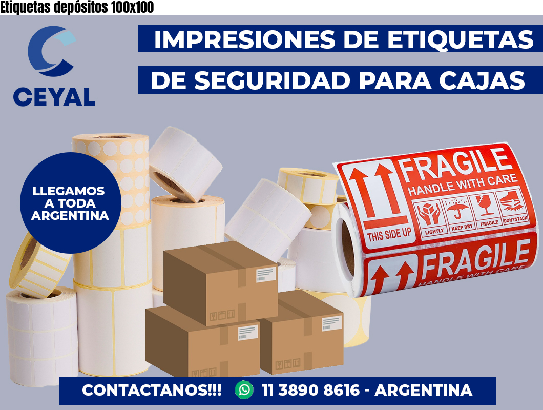 Etiquetas depósitos 100×100