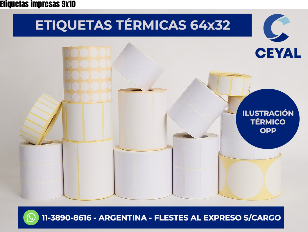 Etiquetas impresas 9×10