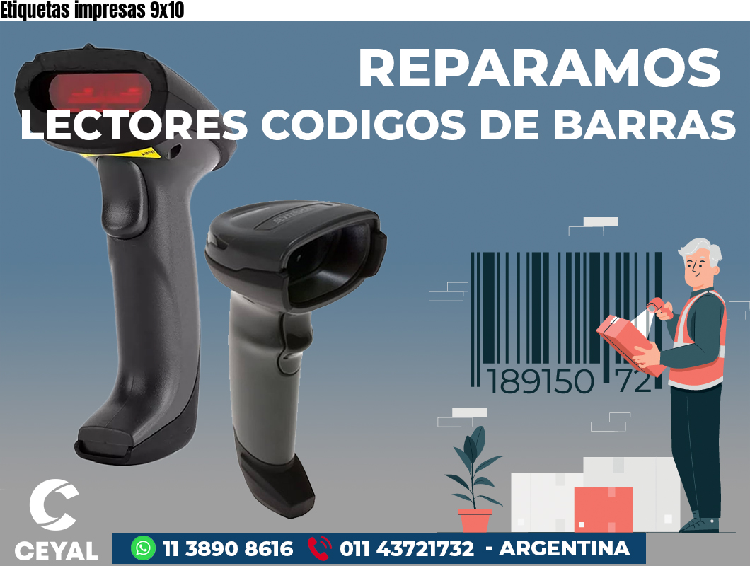 Etiquetas impresas 9x10