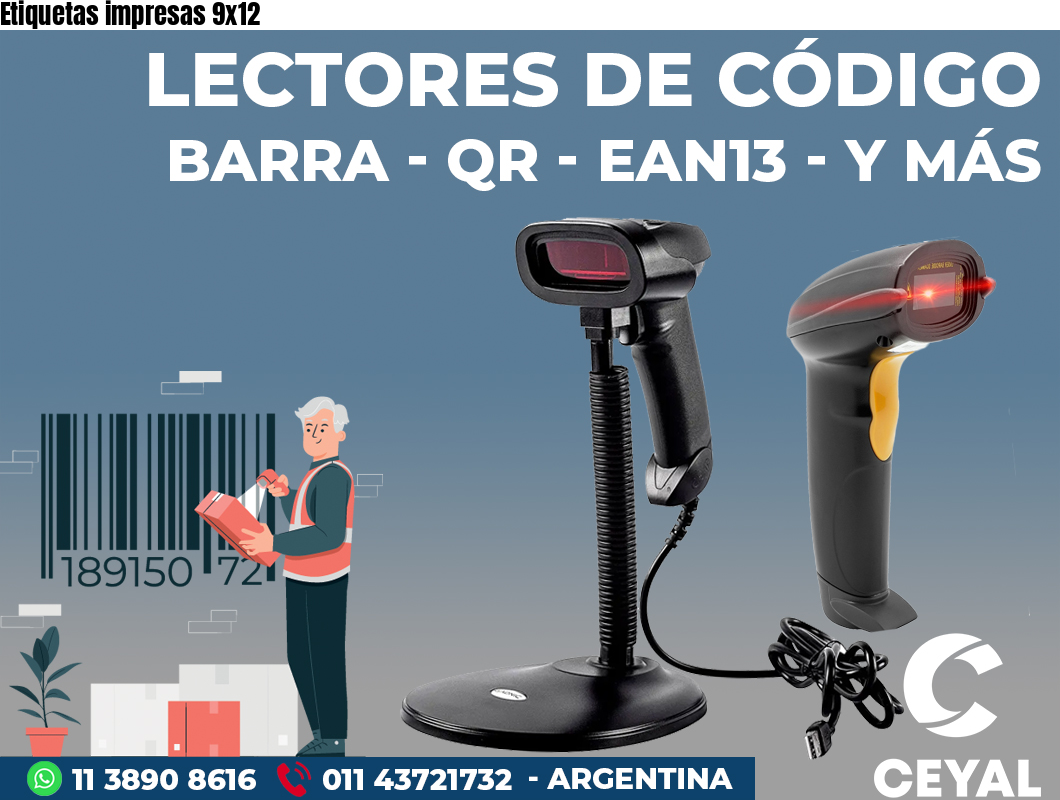 Etiquetas impresas 9x12