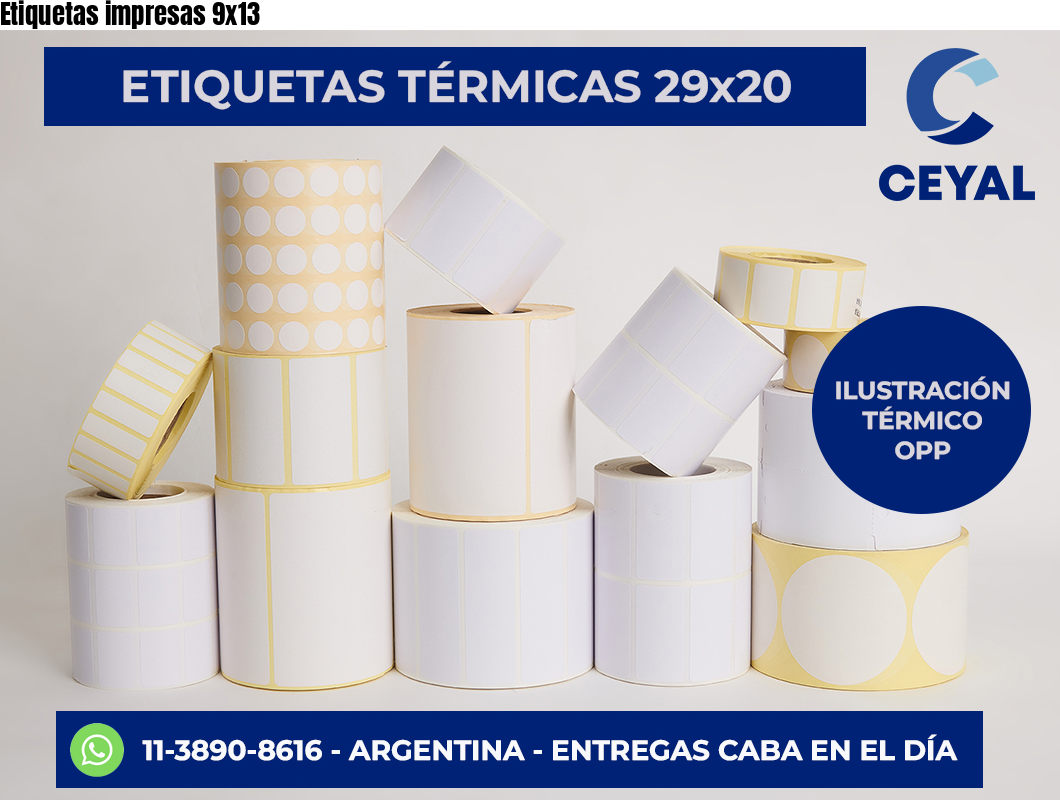 Etiquetas impresas 9×13