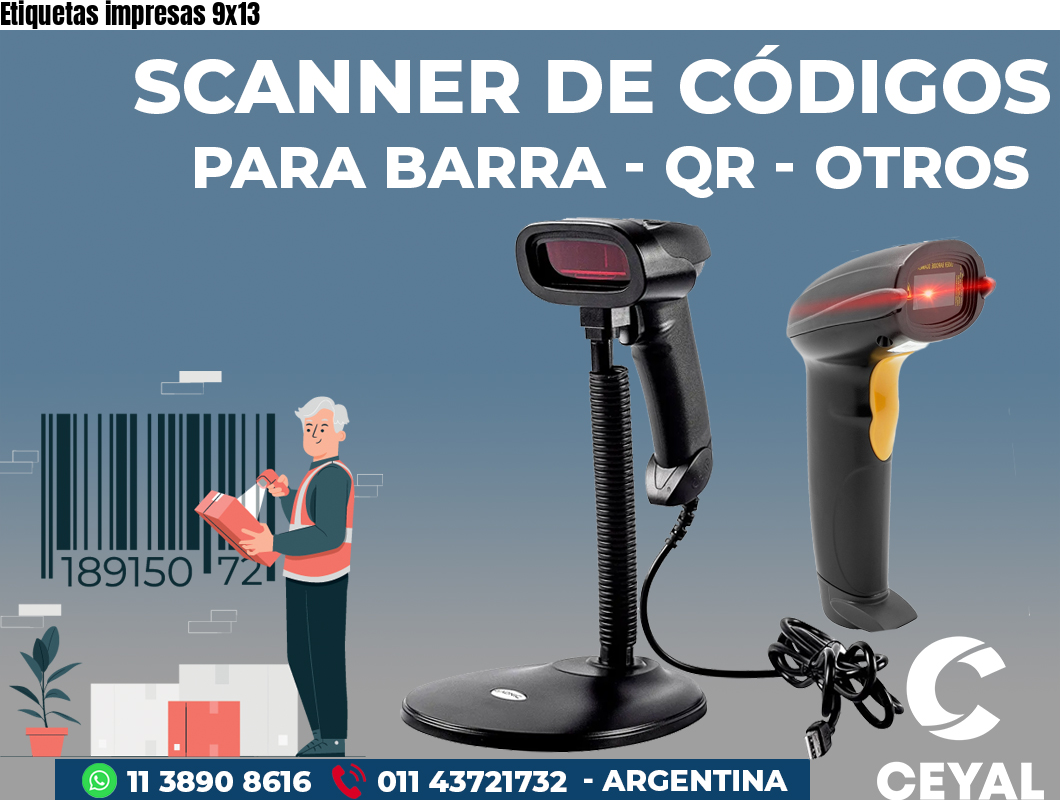 Etiquetas impresas 9x13