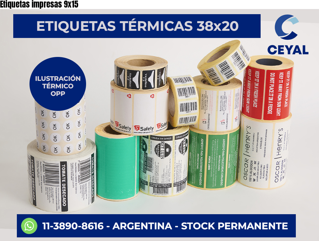 Etiquetas impresas 9×15