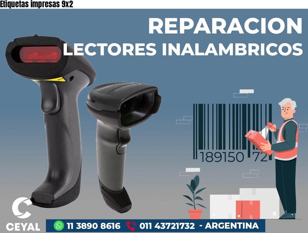 Etiquetas impresas 9x2