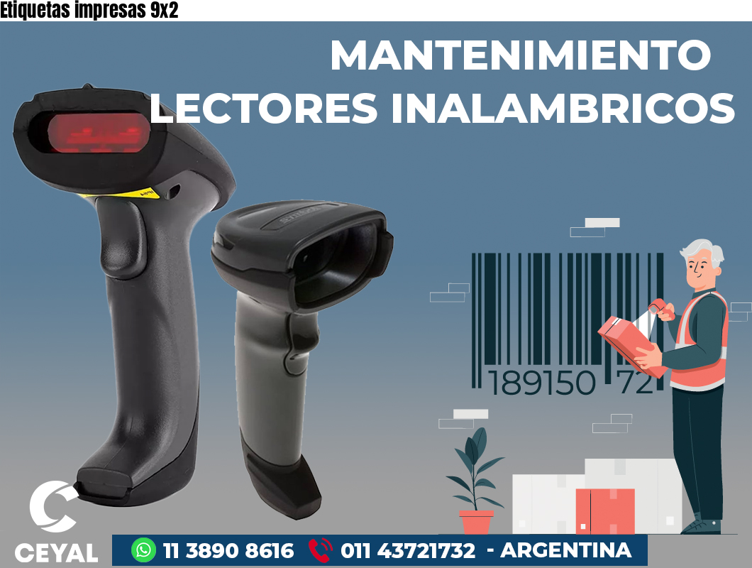 Etiquetas impresas 9x2