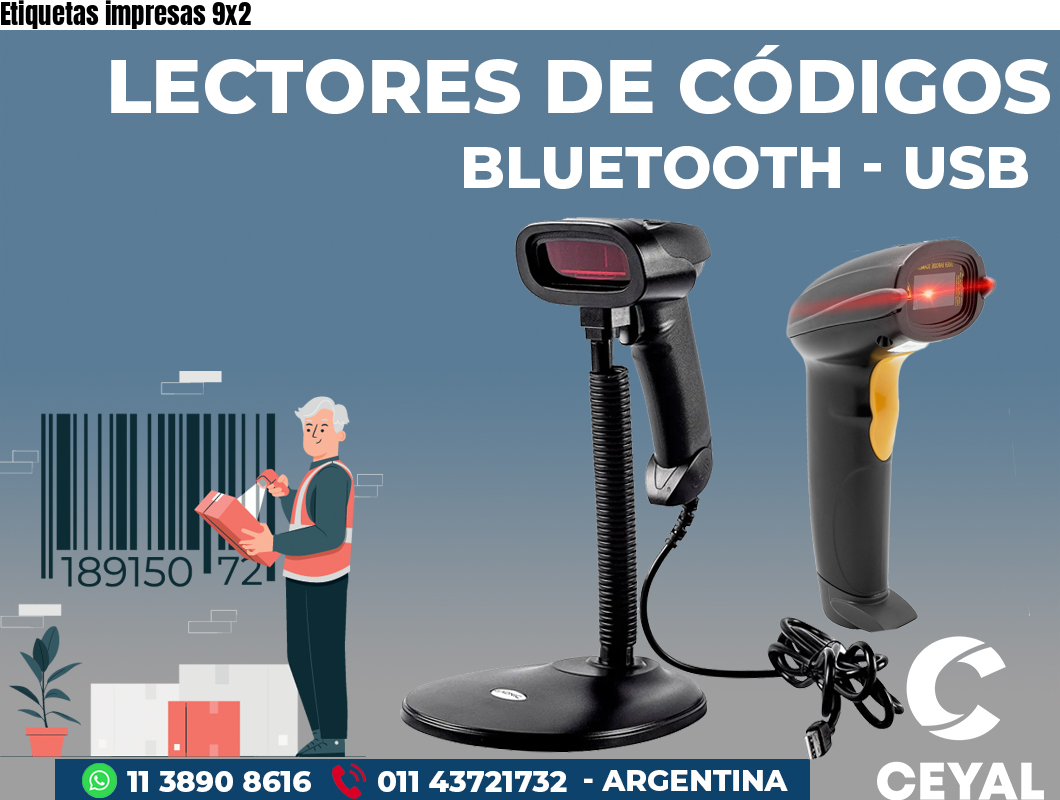 Etiquetas impresas 9x2