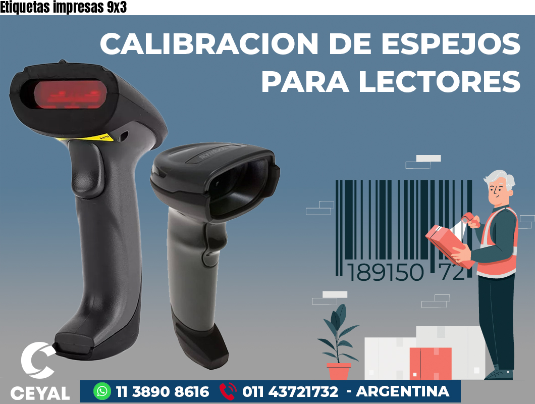 Etiquetas impresas 9x3