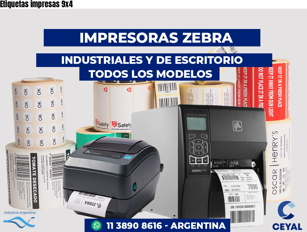 Etiquetas impresas 9x4