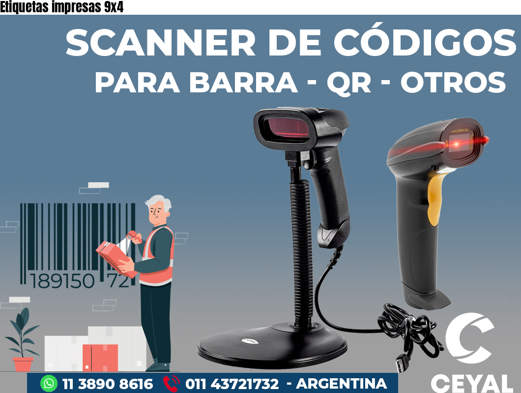 Etiquetas impresas 9x4