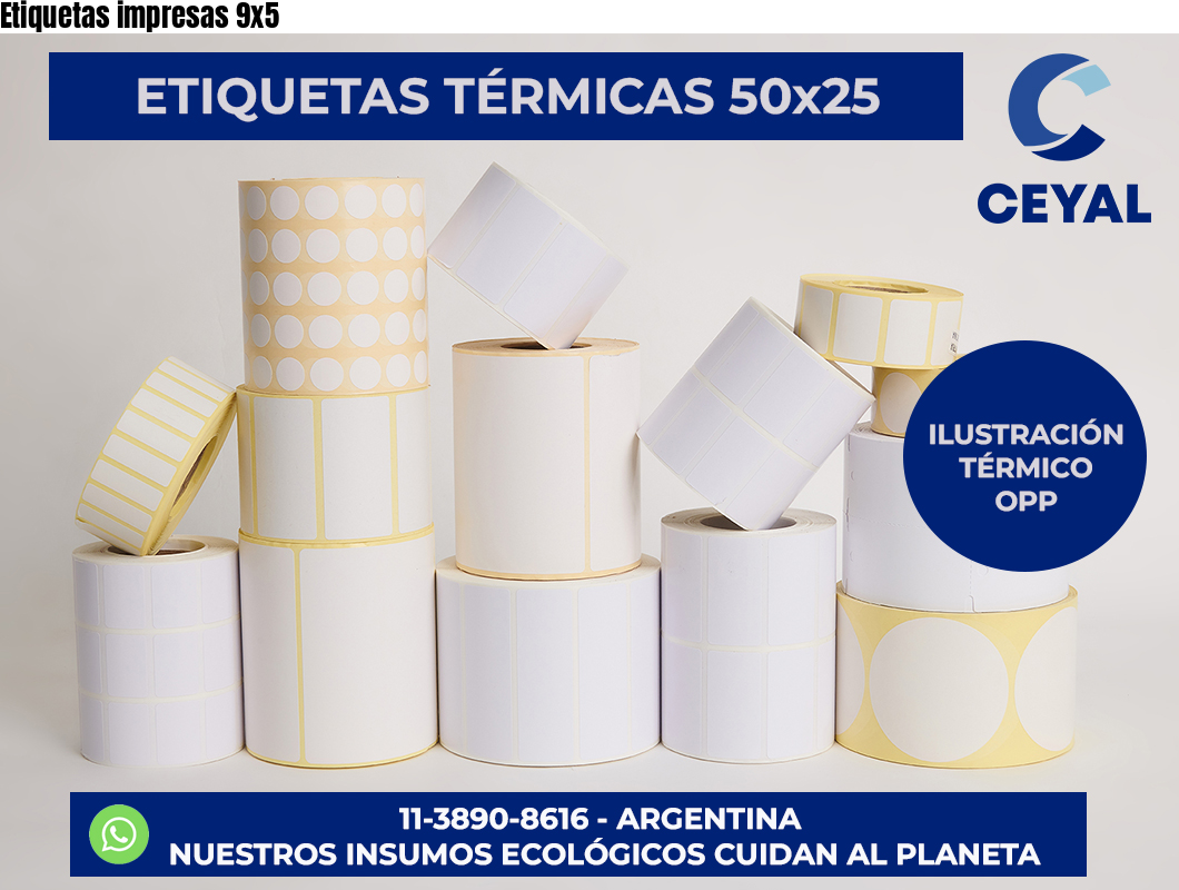 Etiquetas impresas 9×5