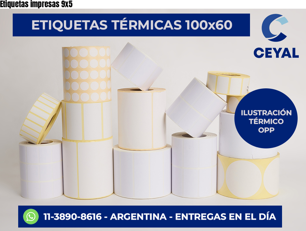 Etiquetas impresas 9×5