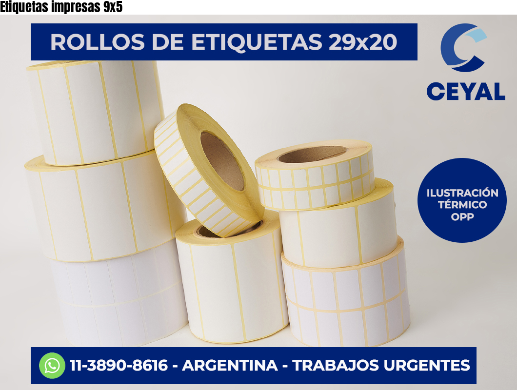 Etiquetas impresas 9×5