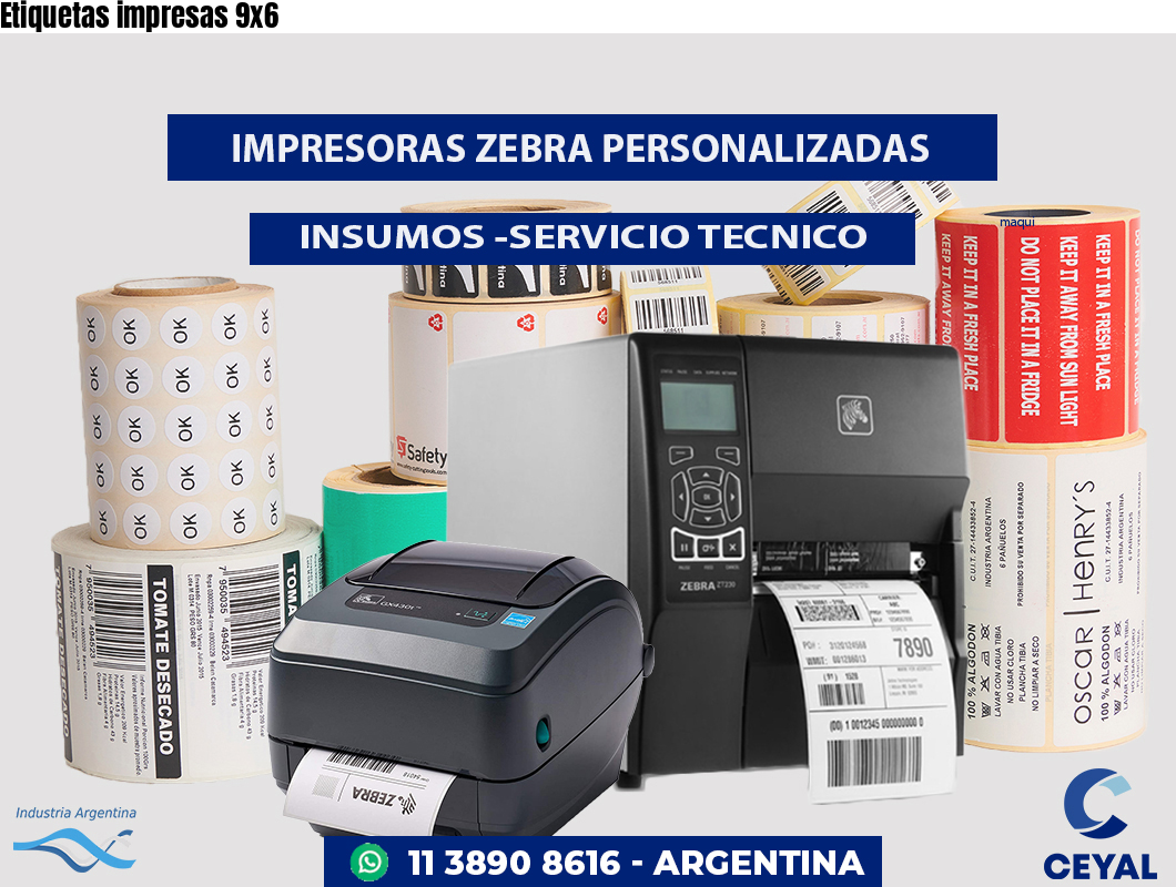 Etiquetas impresas 9x6