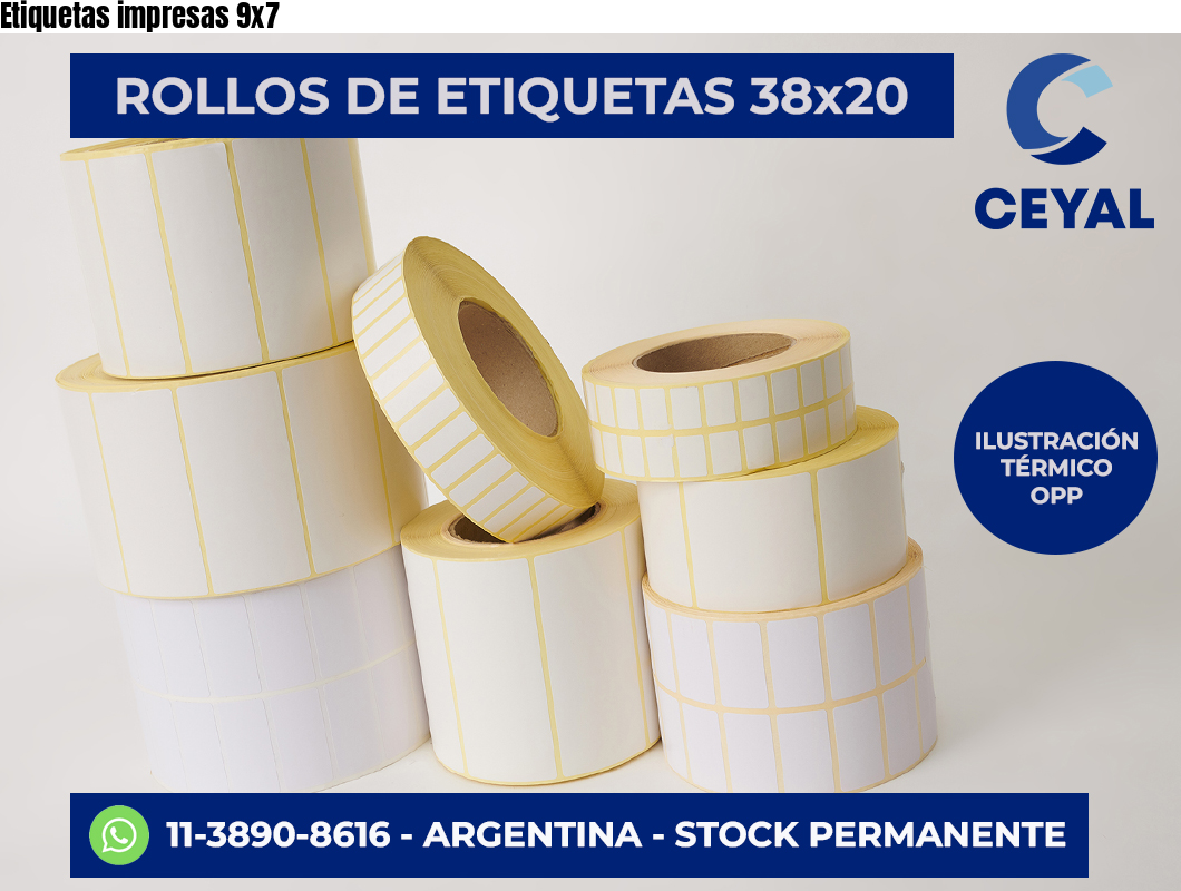 Etiquetas impresas 9×7