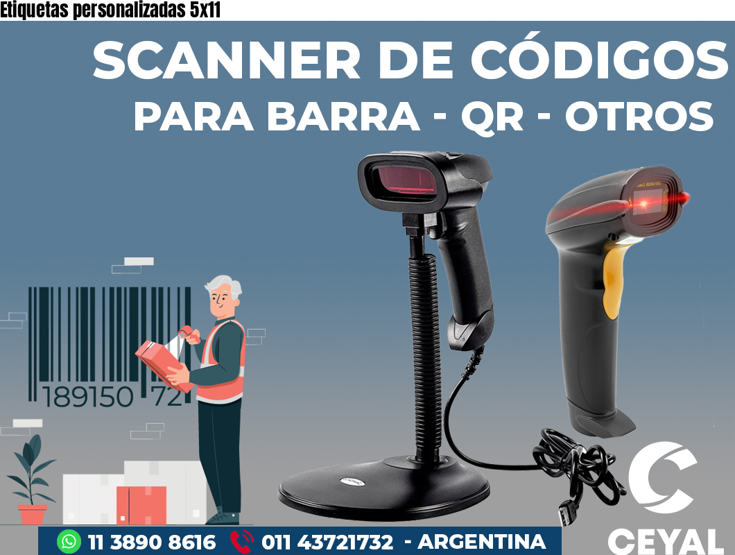 Etiquetas personalizadas 5x11