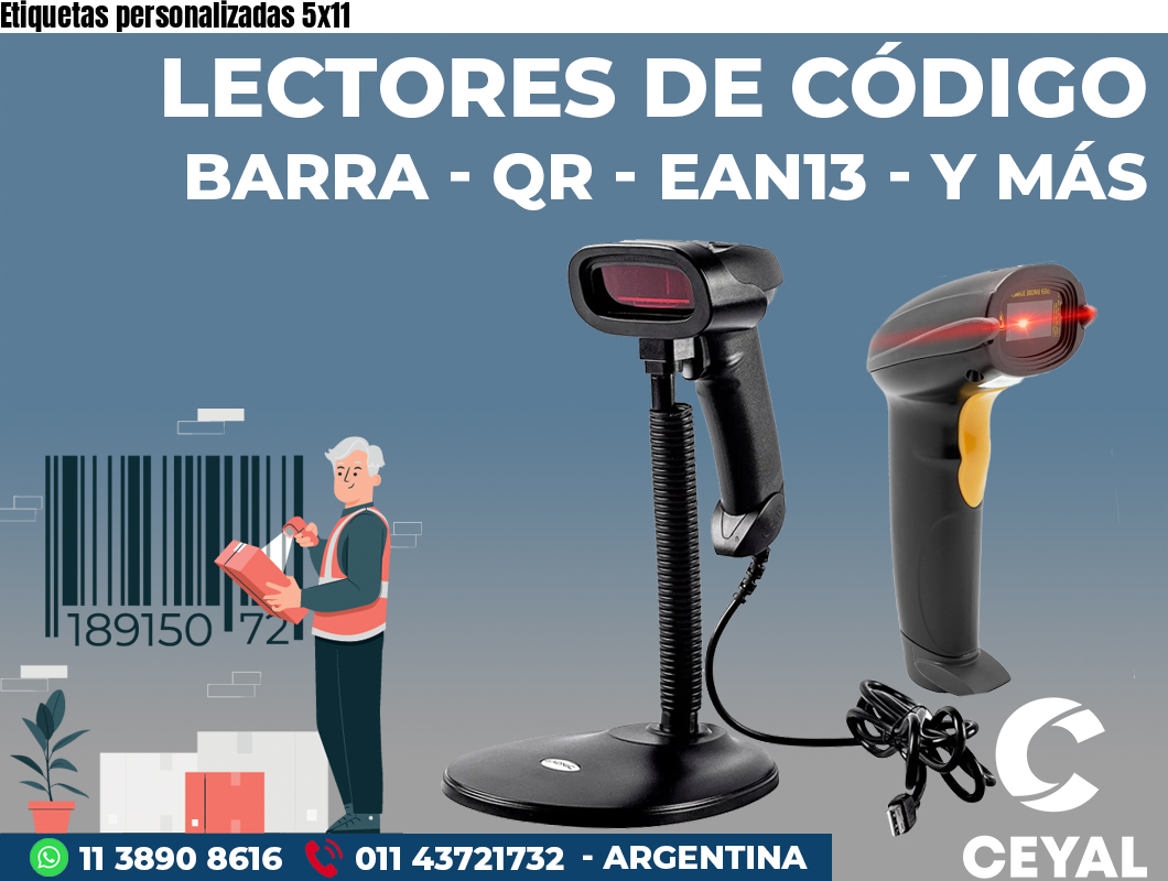 Etiquetas personalizadas 5x11