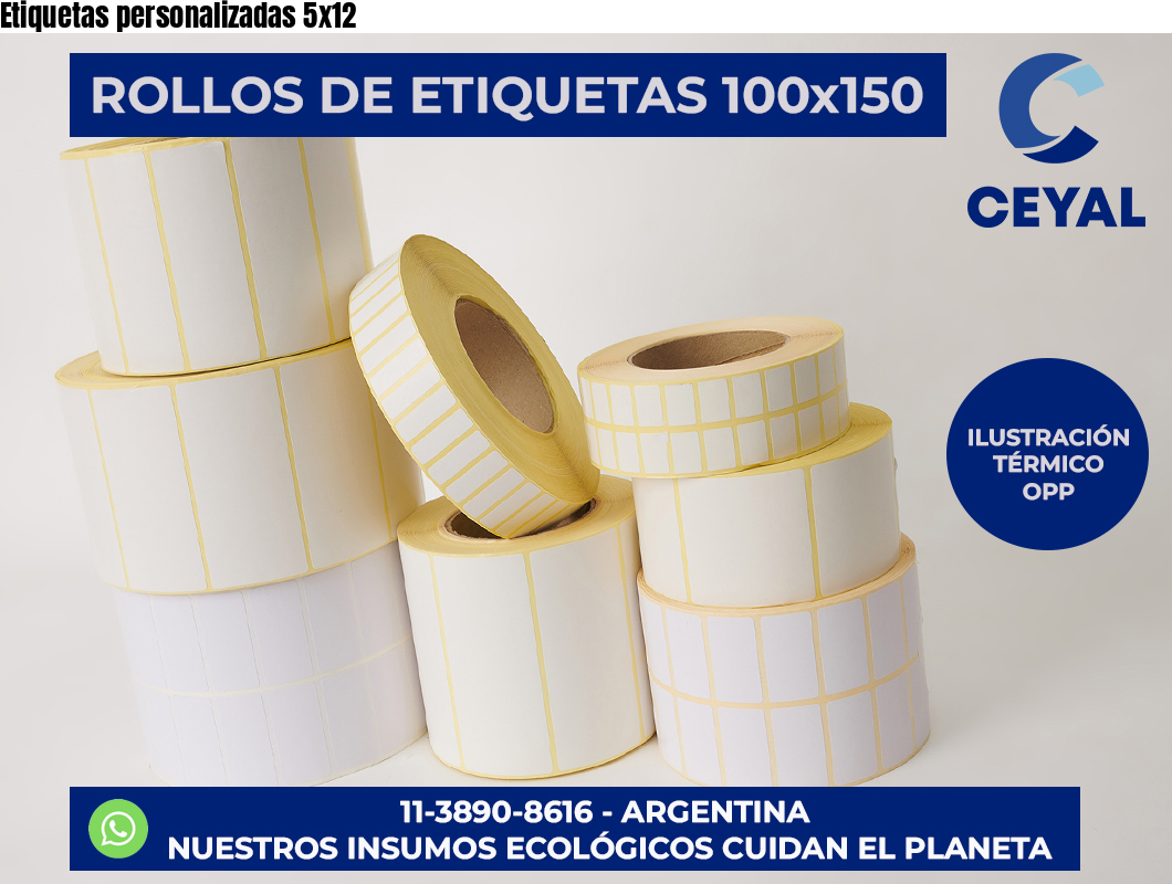 Etiquetas personalizadas 5×12
