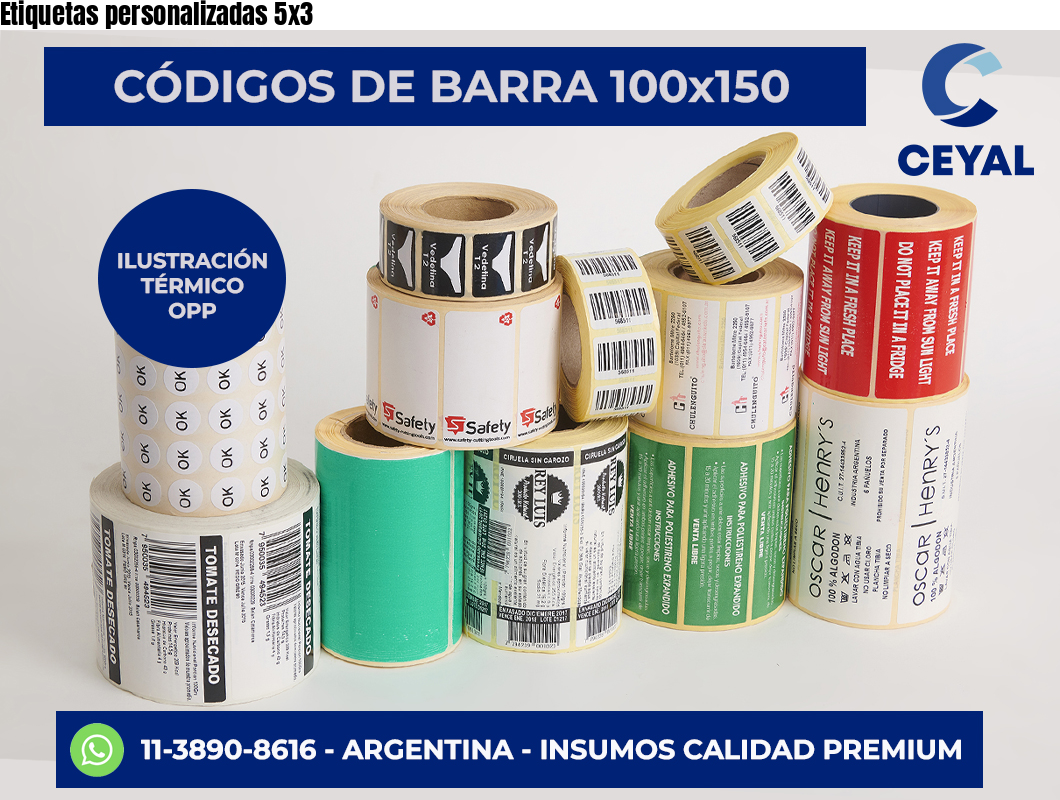 Etiquetas personalizadas 5×3