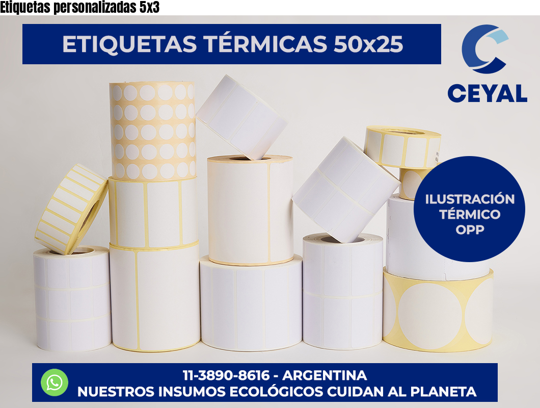 Etiquetas personalizadas 5×3