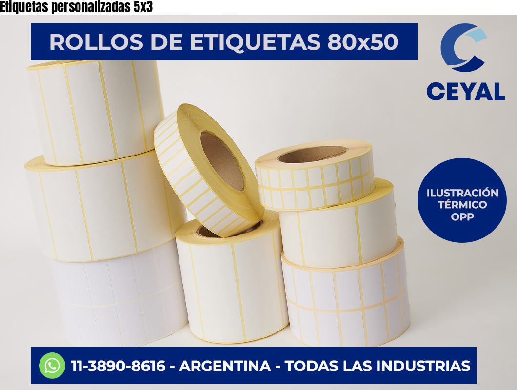 Etiquetas personalizadas 5×3