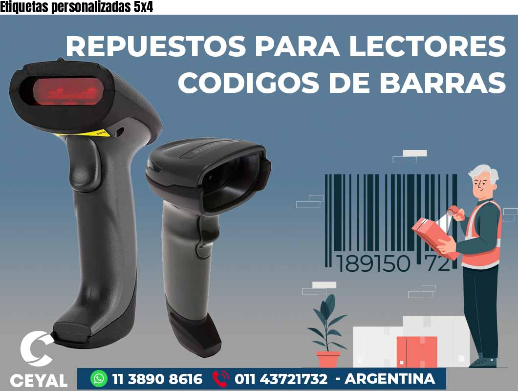 Etiquetas personalizadas 5x4