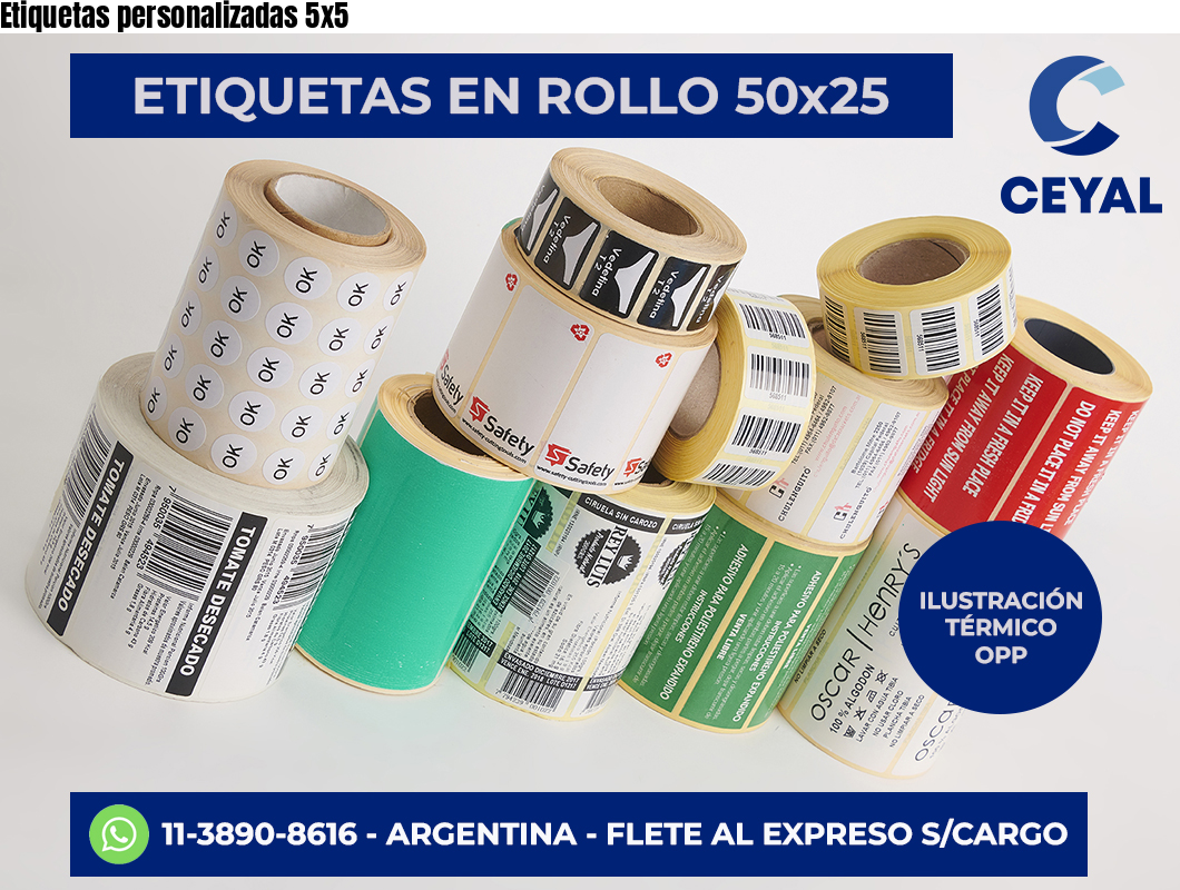 Etiquetas personalizadas 5×5