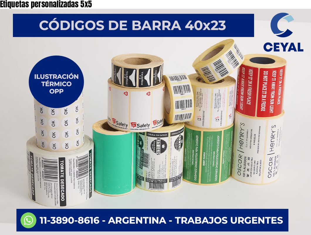 Etiquetas personalizadas 5×5