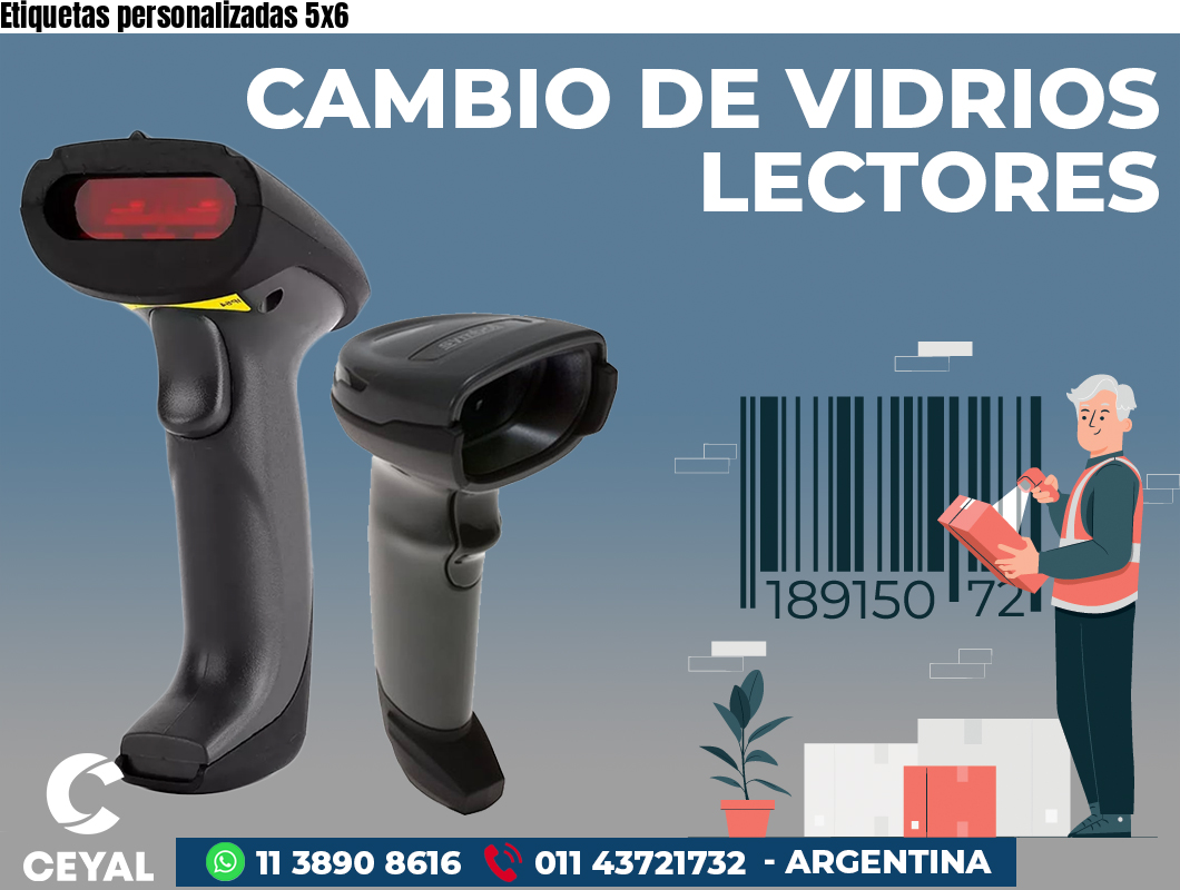 Etiquetas personalizadas 5x6 