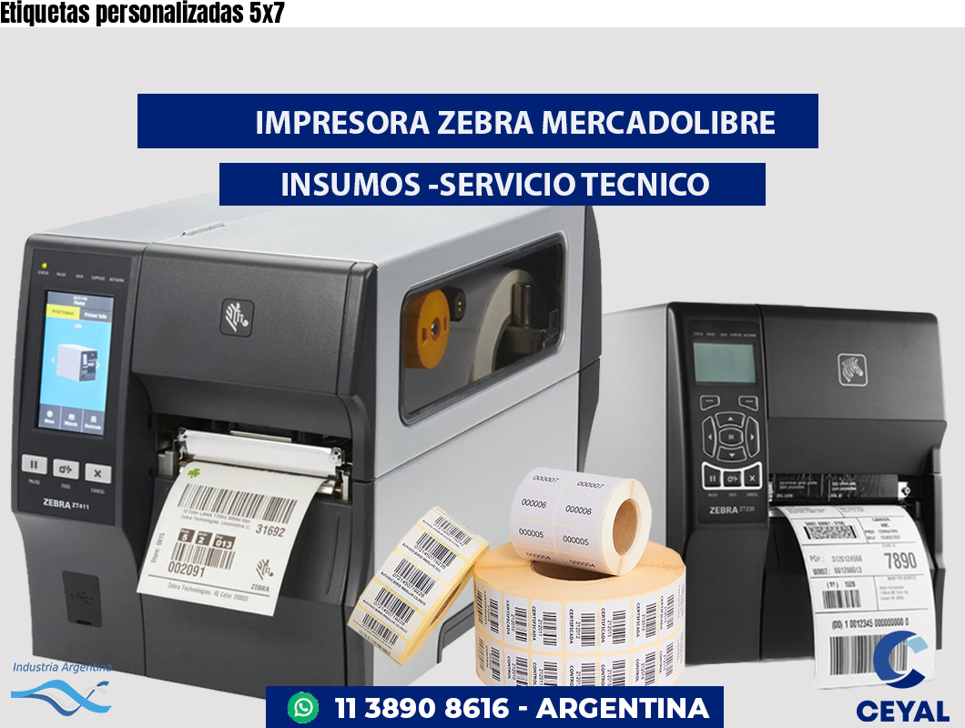 Etiquetas personalizadas 5x7