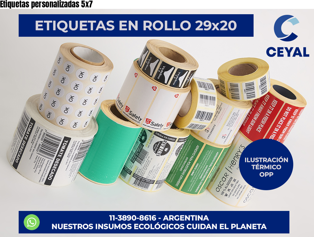 Etiquetas personalizadas 5×7