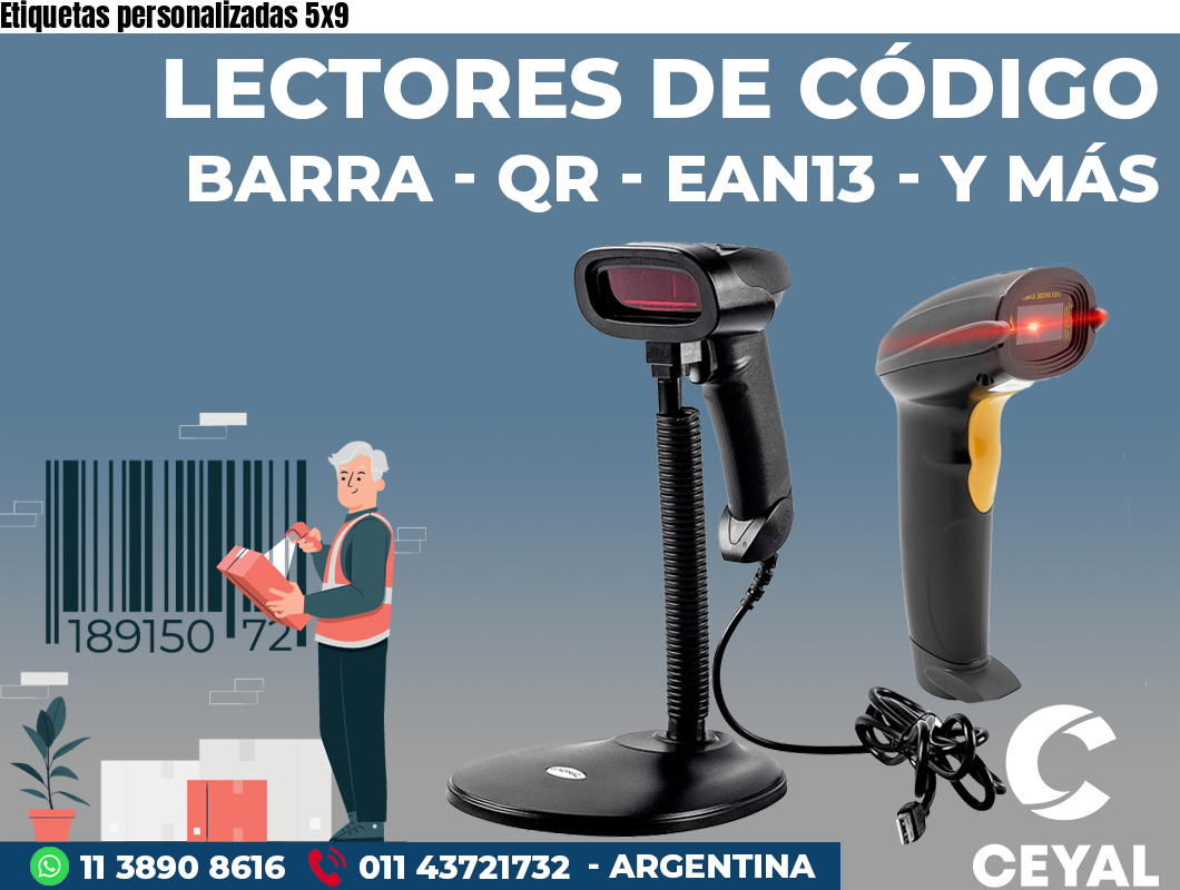 Etiquetas personalizadas 5x9