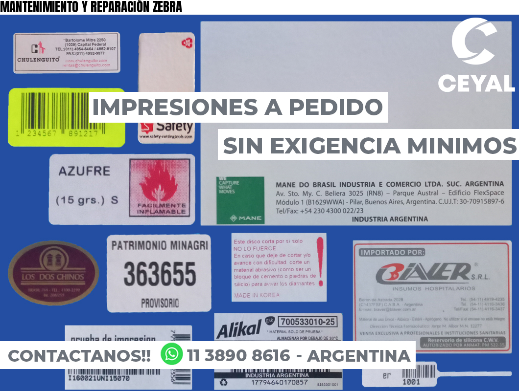 MANTENIMIENTO Y REPARACIÓN ZEBRA