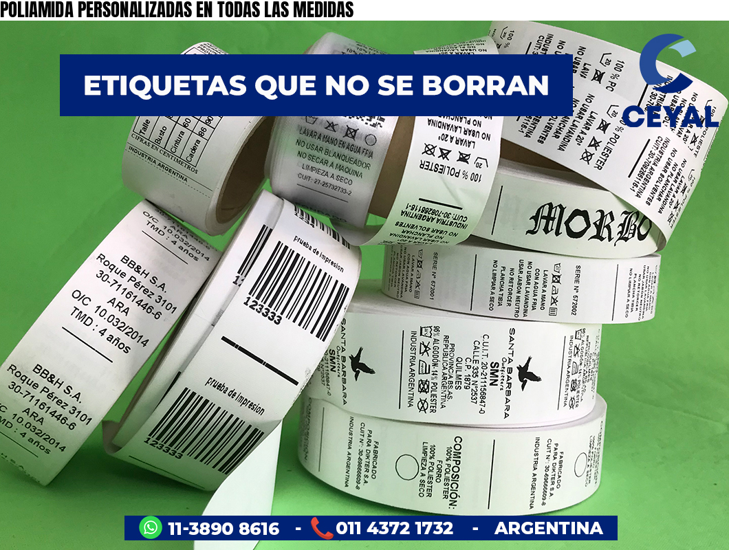 POLIAMIDA PERSONALIZADAS EN TODAS LAS MEDIDAS