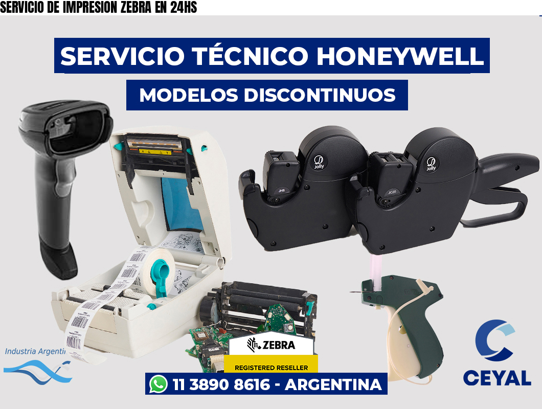 SERVICIO DE IMPRESION ZEBRA EN 24HS