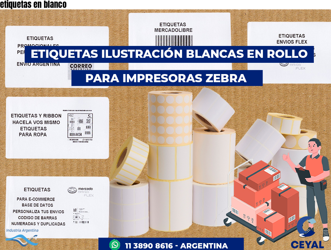 etiquetas en blanco