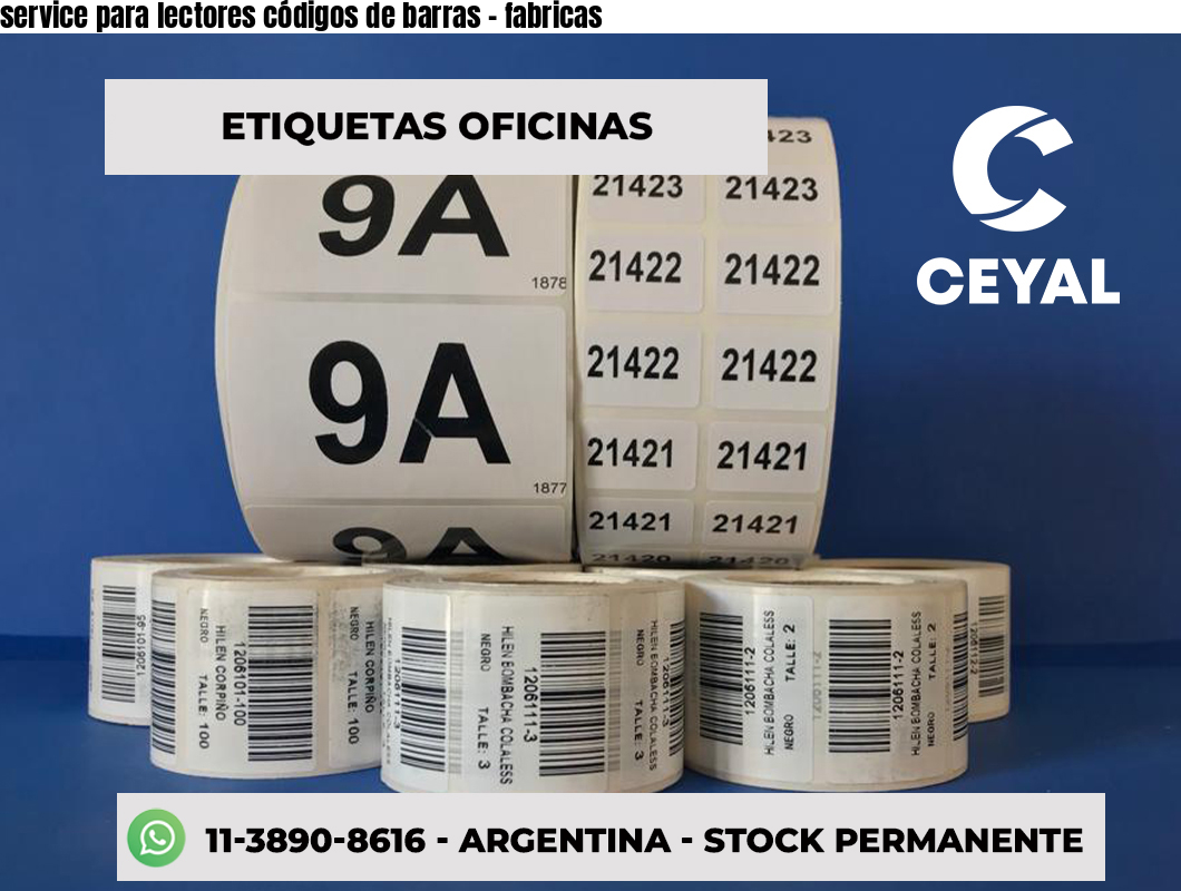 service para lectores códigos de barras - fabricas